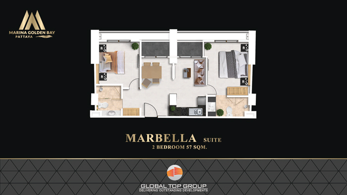 MARBELLA - 57 sq/m 2 Bedroom v2